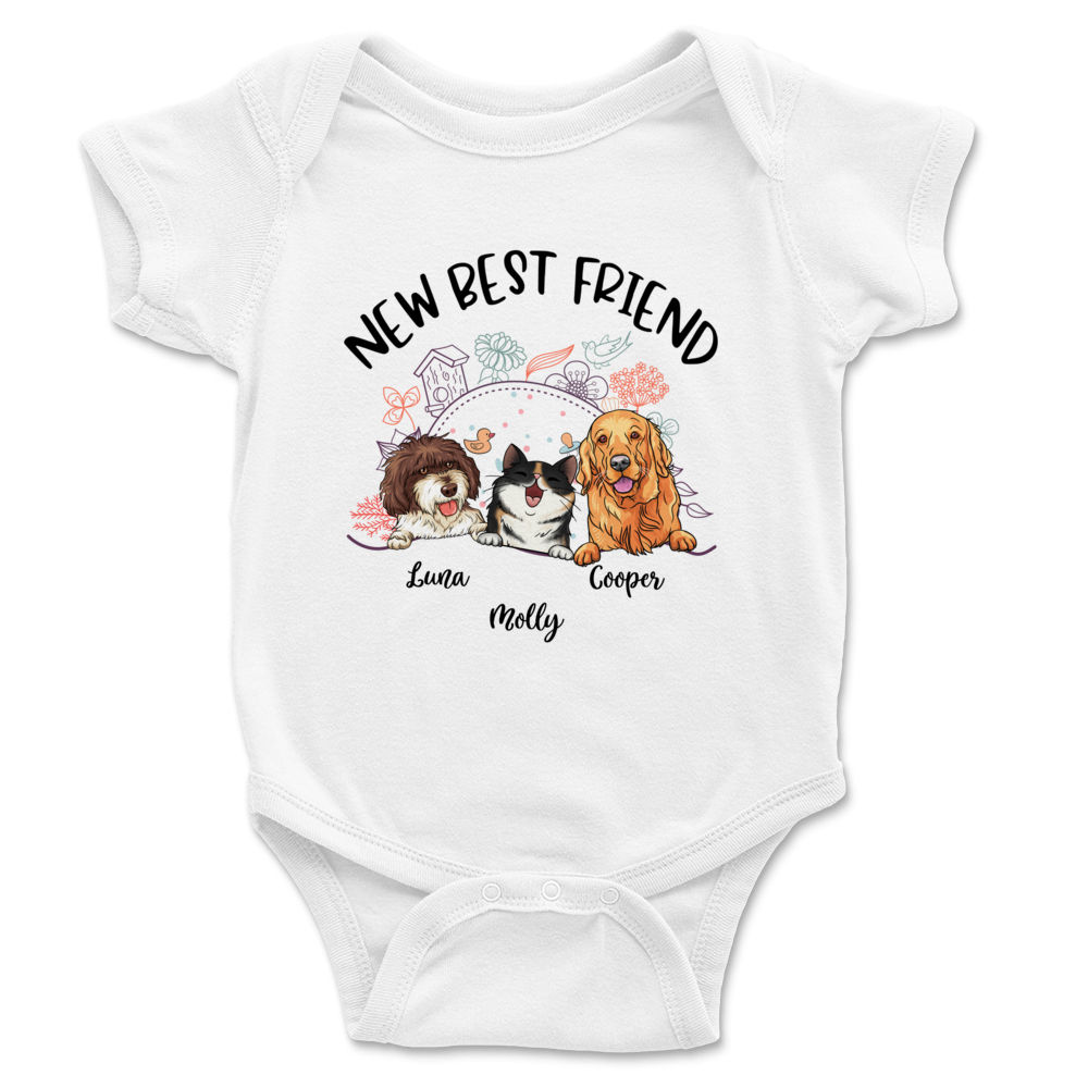 Personalized Shirt - Custom Baby Onesies - New Best Friend 2_4