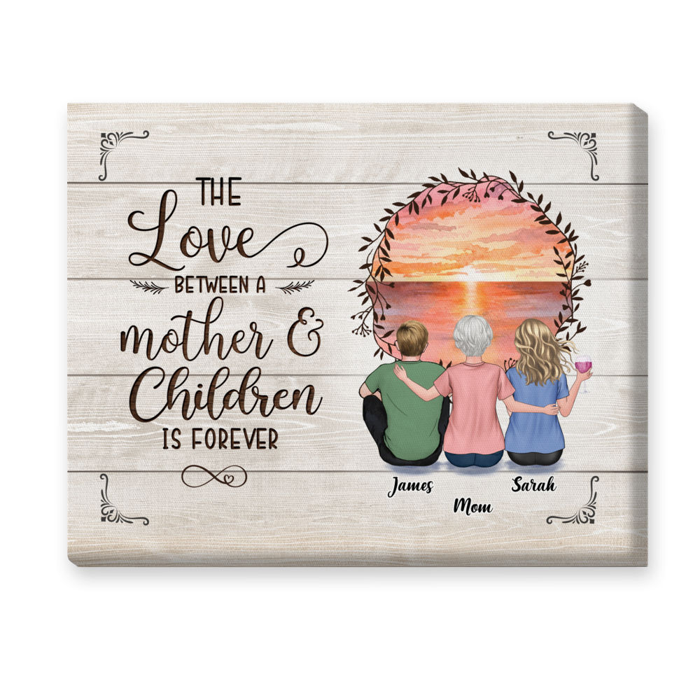 Personalized Wrapped Canvas - Gift for Mom, Gift for Sisters, Birthday Gift,  Christmas Gift - Mother and Daughters 