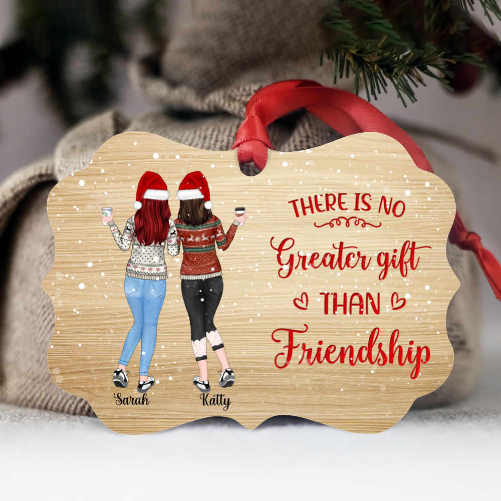 Personalized Ornament - Up to 5 Women - There is no greater gift than friendship - Ornament (Wood)