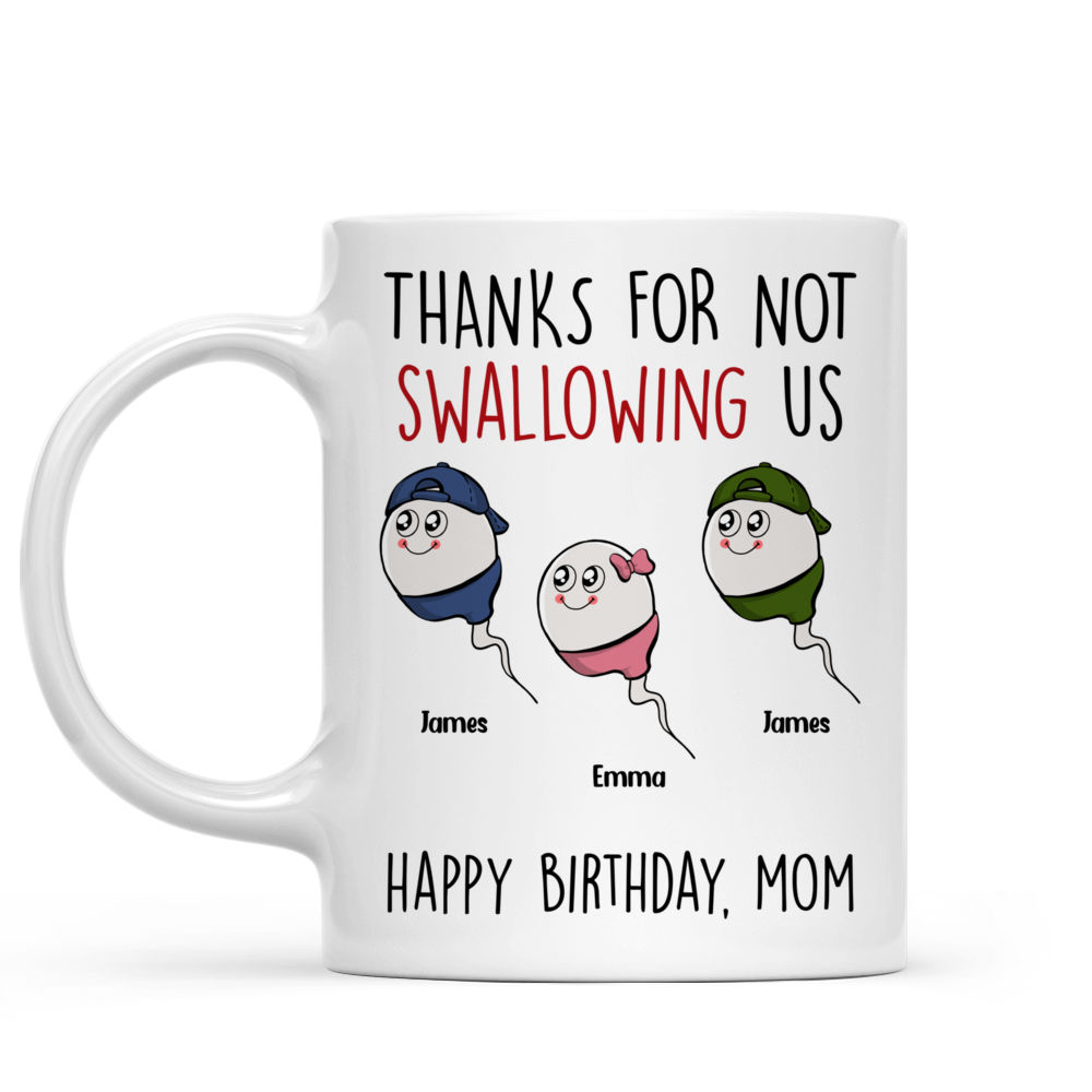 Personalized Mug - Family Mug - Thanks For Not Swallowing Us_1