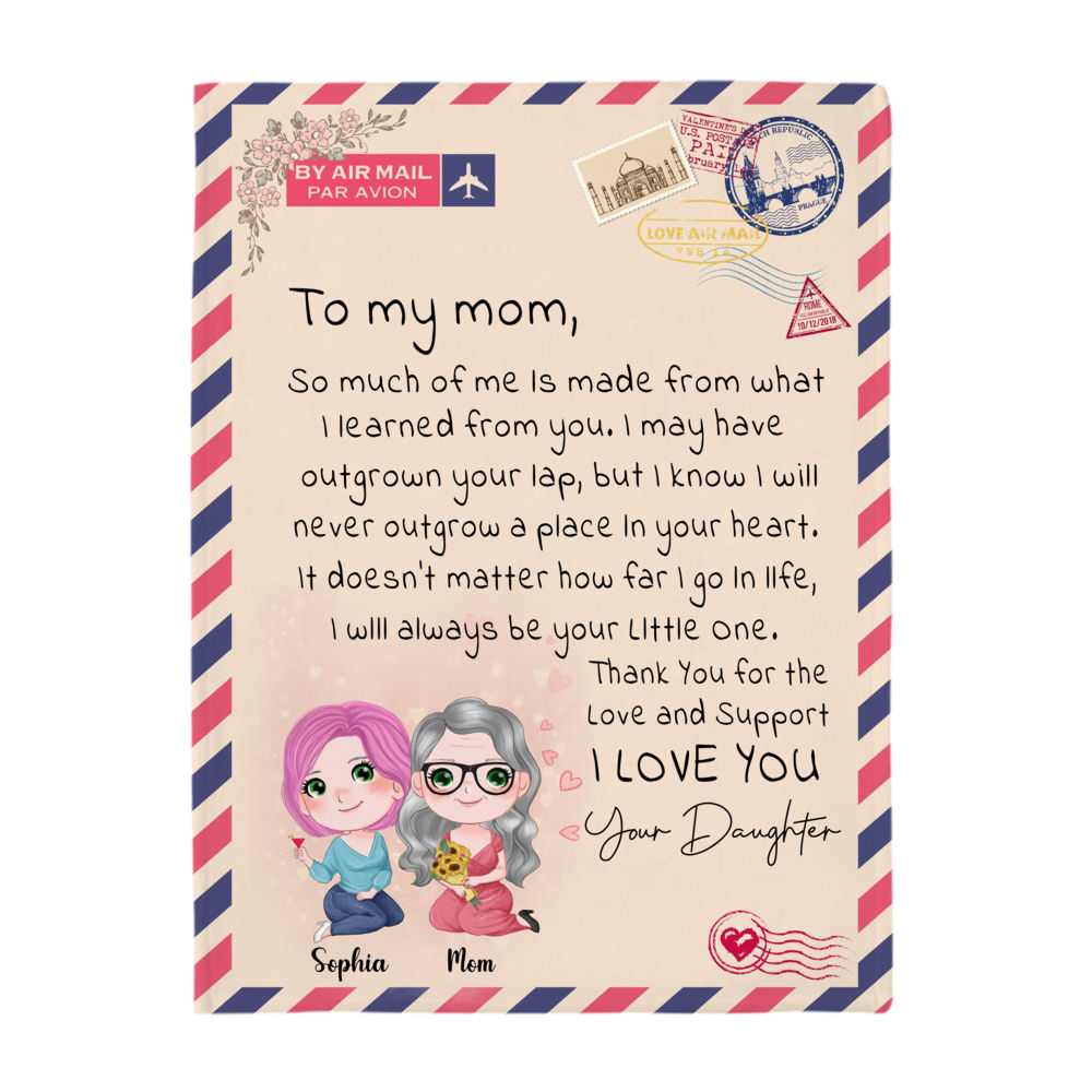 Personalized Blanket - Mother's Day Blanket - Dear Mom, ... I'll Always your Little One - v5a (1D)_3