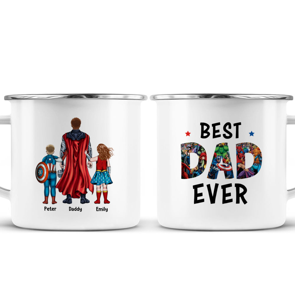 Personalized Mug - Father and Kids - Best Dad Ever - Best Gift For Father's  Day