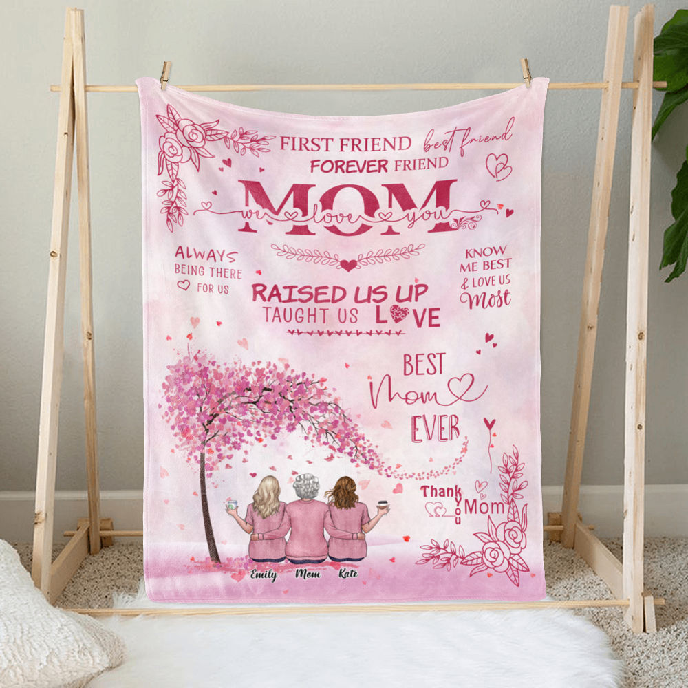 Mom I Need To Say I Love You Blanket, Personalized Mom Blanket