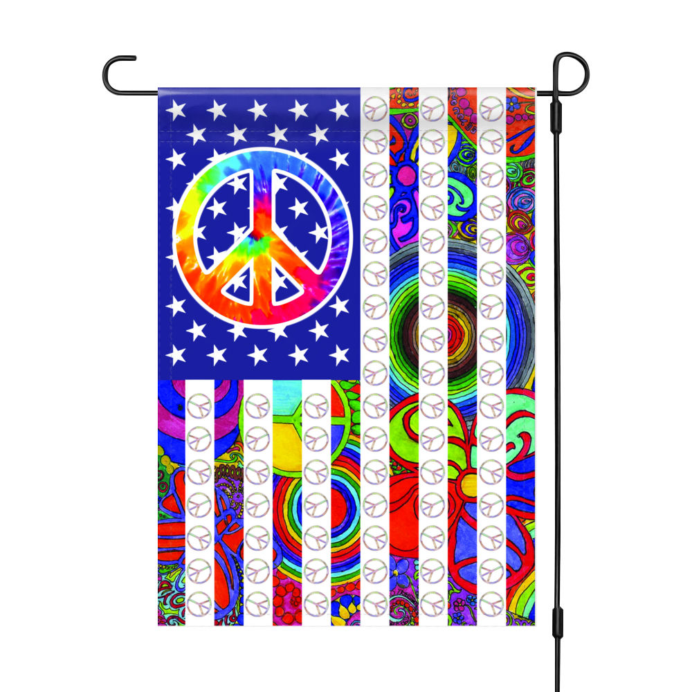 Peace Flag - Hippie Soul Flag Love Peace Bohemian Hippie Flag Outdoor Decor Hippie Style Garden Flag 26965_3