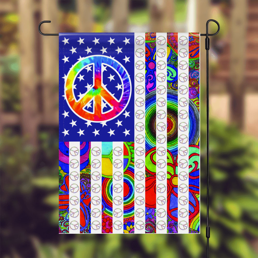 Peace Flag - Hippie Soul Flag Love Peace Bohemian Hippie Flag Outdoor Decor Hippie Style Garden Flag 26965_4