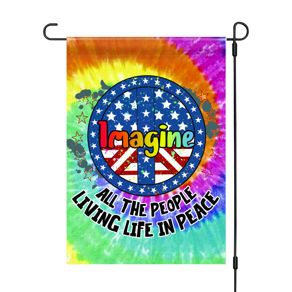 Peace Flag - Hippie Soul Flag Love Peace Bohemian Hippie Flag Outdoor Decor Hippie Style Garden Flag26968_3