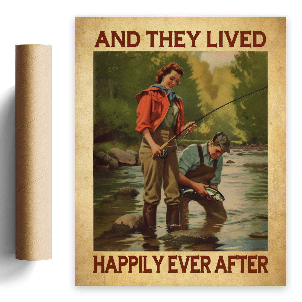 Fishing Poster - Fishing - And they lived happily ever after