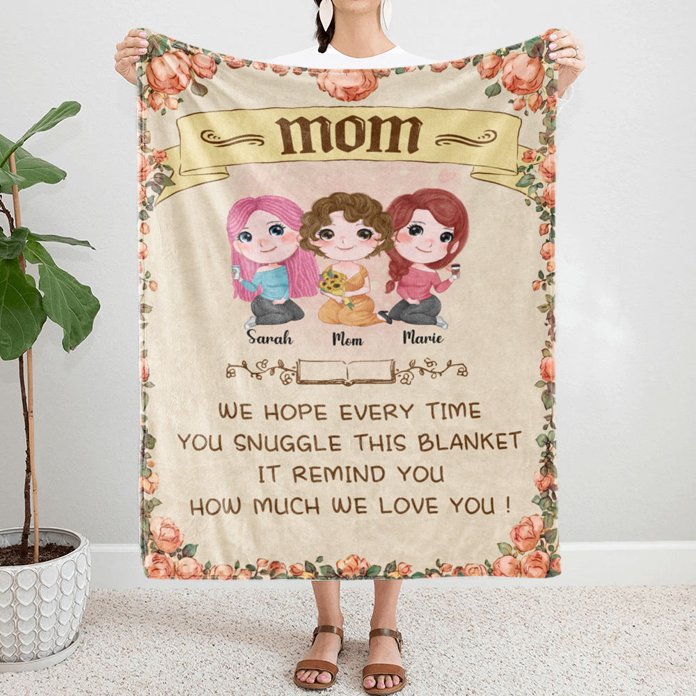 Mother Custom Blanket To My Mom I'm So Grateful God Choose You Mother's Day  Personalized Gift