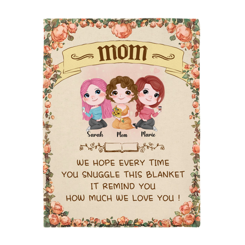 Personalized Blanket - Mother's Day Blanket - Mom - We Hope Every Time You Snuggled This Blanket It Remind You How Much We Love You_3