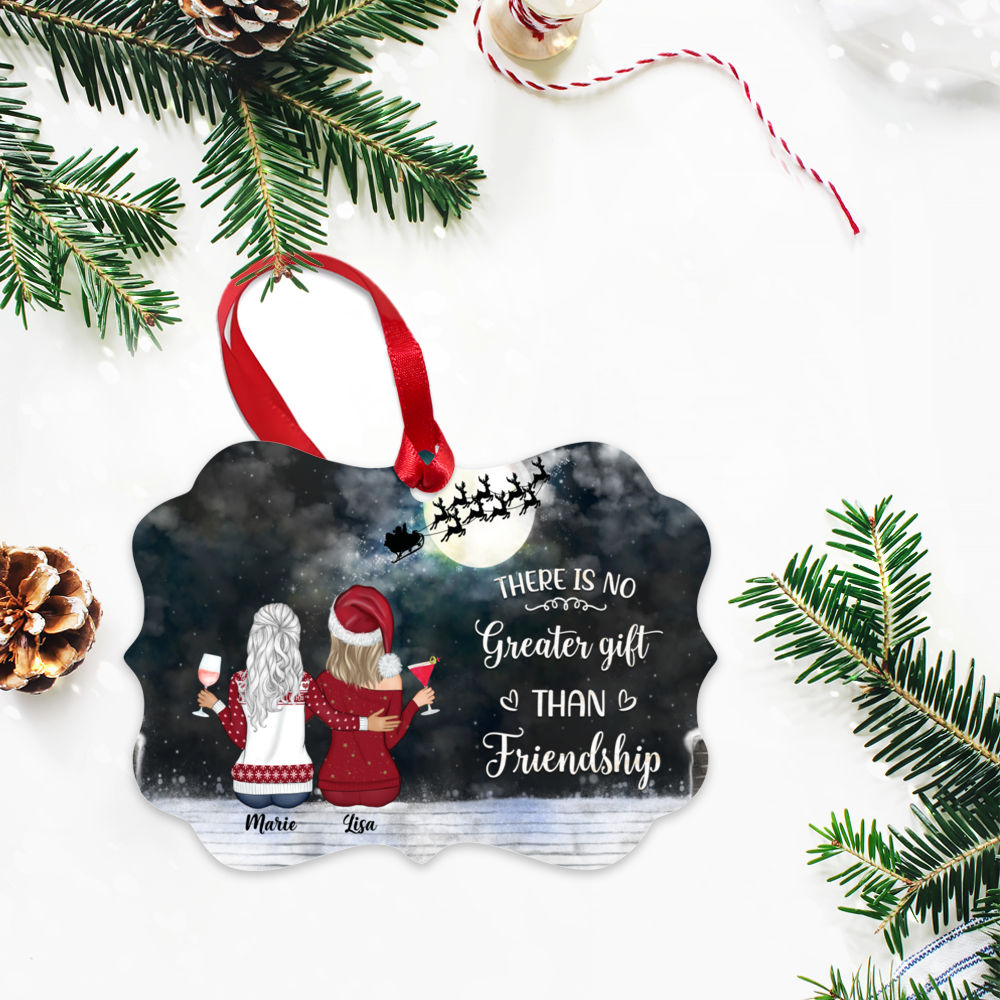 Personalized Ornament - There Is No Greater Gift Than Friendship (3 Sisters)_2