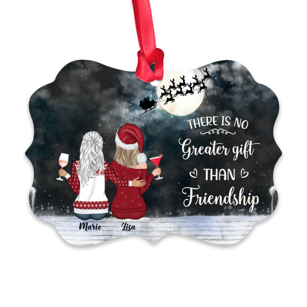 Up to 3 Girls - There is no greater gift than friendship (Custom Ornaments For Women)