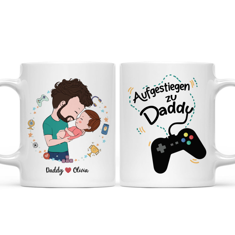 Personalized Mug - Vater und Baby - Aufgestiegen zu Daddy (G)_3