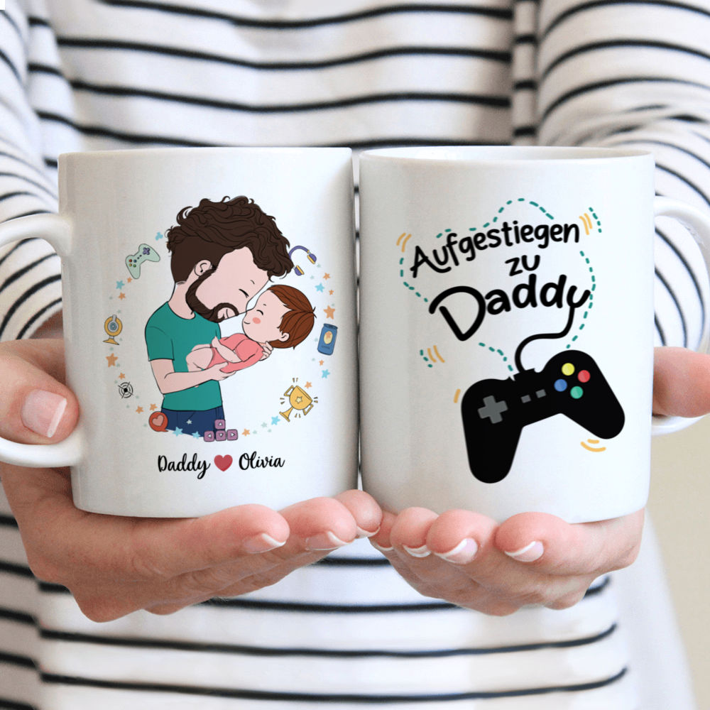 Personalized Mug - Vater und Baby - Aufgestiegen zu Daddy (G)