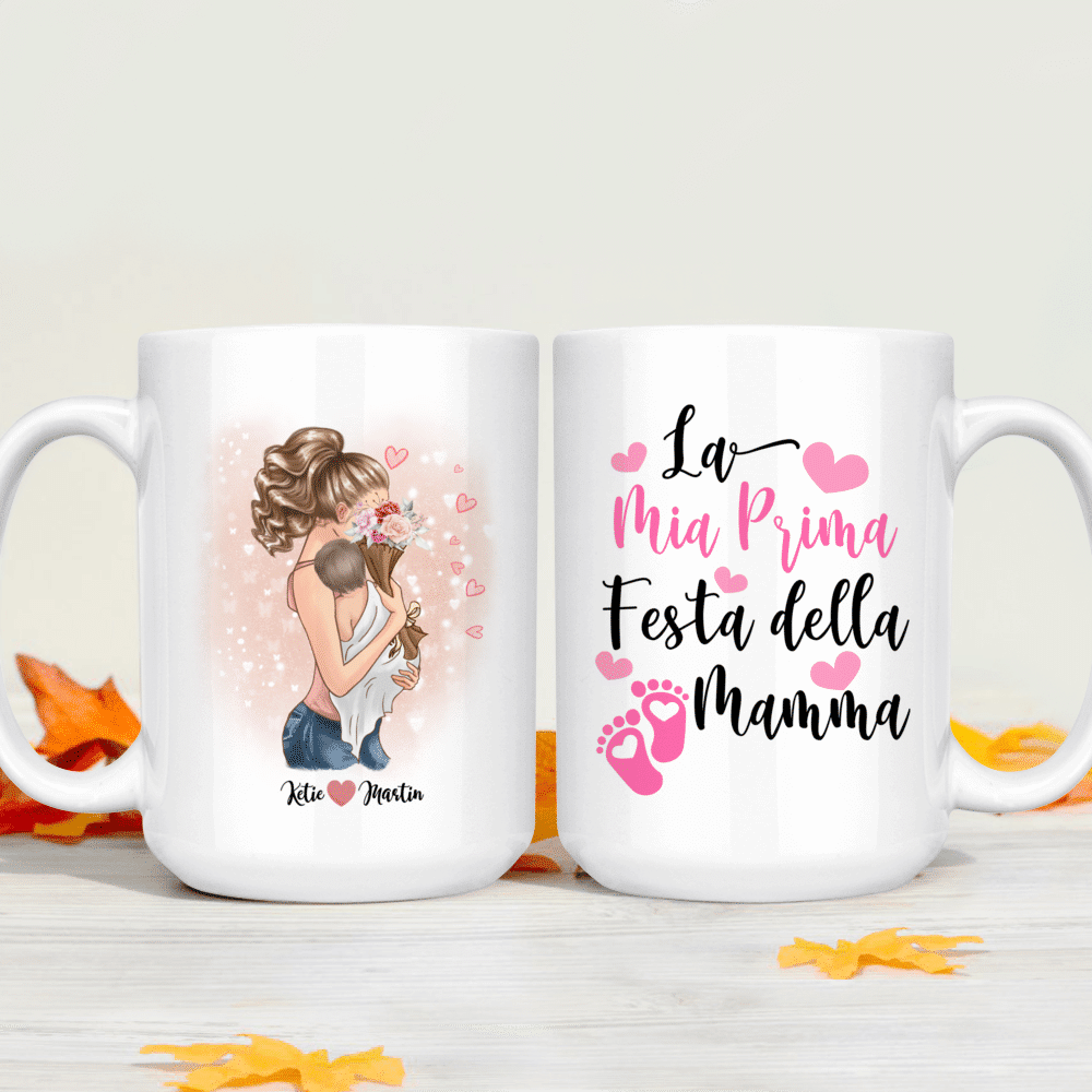 Personalized Mug - Madre e bambino - La mia prima festa della mamma (I)