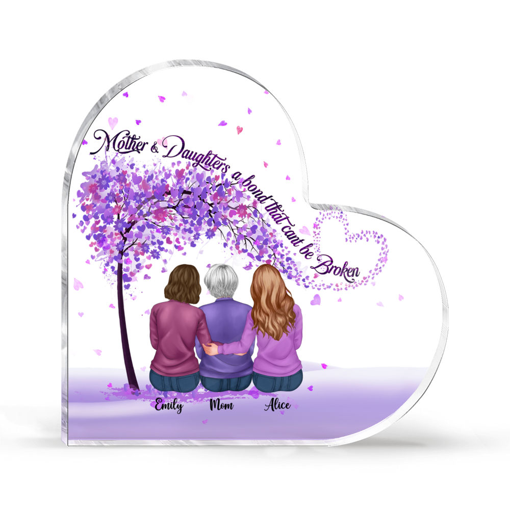 Personalized Desktop - Gifts For Mom - Mother and Daughters a bond that can't be broken - Xmas, Mother's Day, Birthday Gifts_2