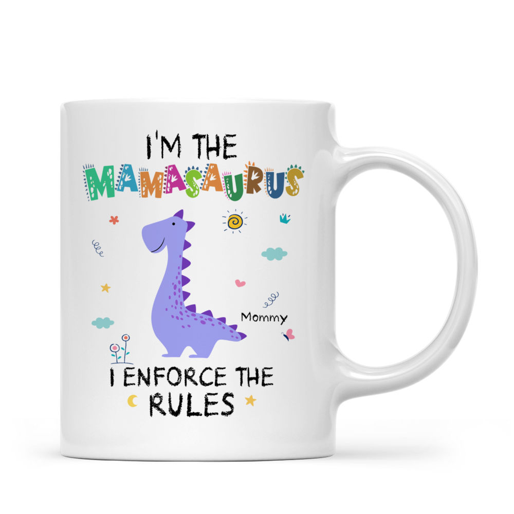 Personalized Mug - Mother Day 2023 - I'm the Mamasaurus, I enforce the rules_4