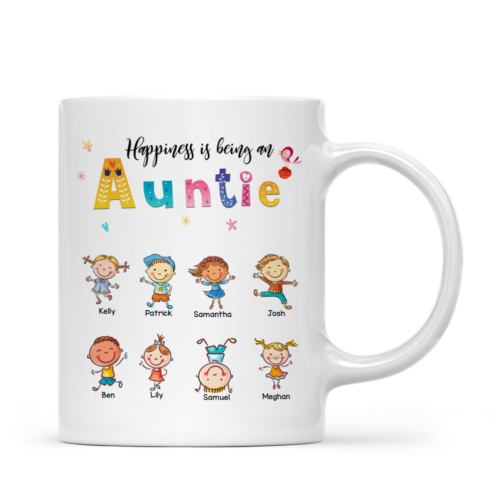 Pretty Grandkid Mug - Happiness Is Being An Auntie/ Grandma/ Mommy ... - Mother's Day Gift - Personalized Mug_4