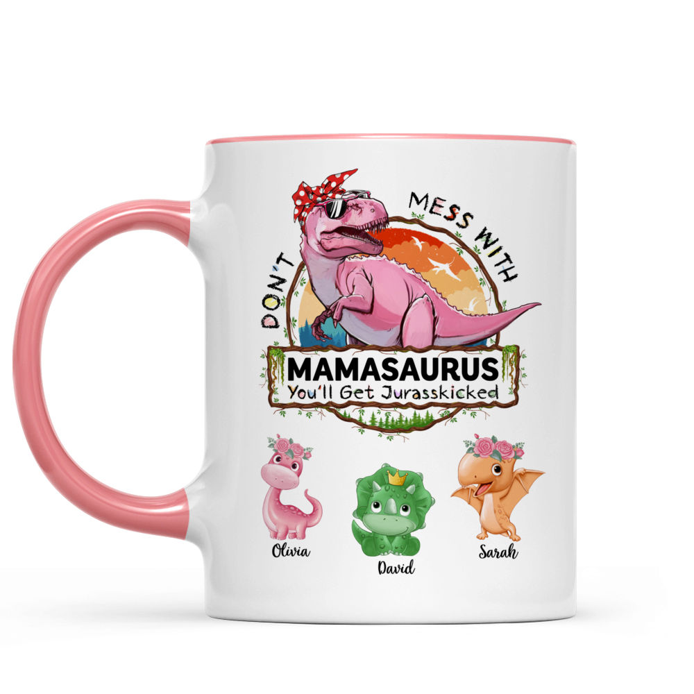 Don't Mess with Mamasaurus Mom Mug Personalized – Personalized Drawing Gifts