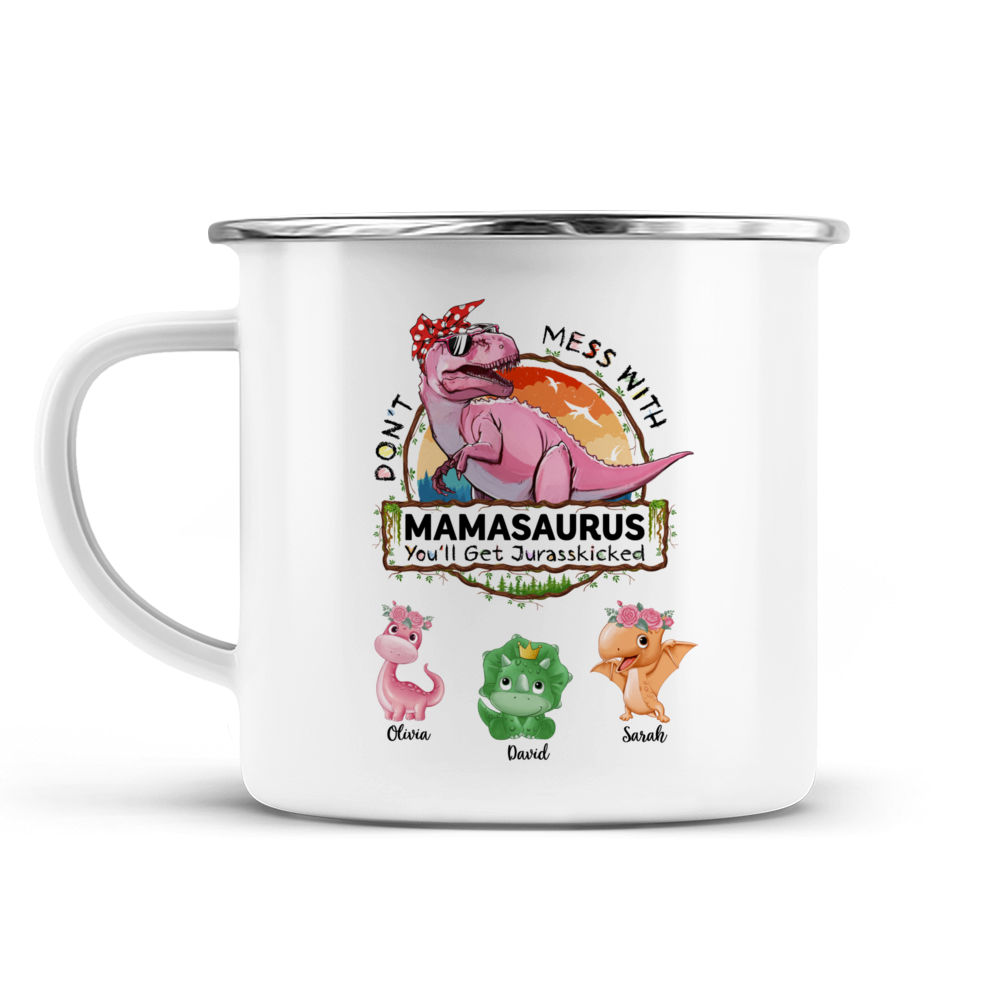 Coffee Mug, Water Cup, Don't Mess With Mamasaurus You'll Get Jurasskicked -  Funny Dinosaur Birthday Mom Gift - Presents For Mom From Husband Son  Daughter, Summer Drinkware, Kitchen Stuff, Home Kitchen Items