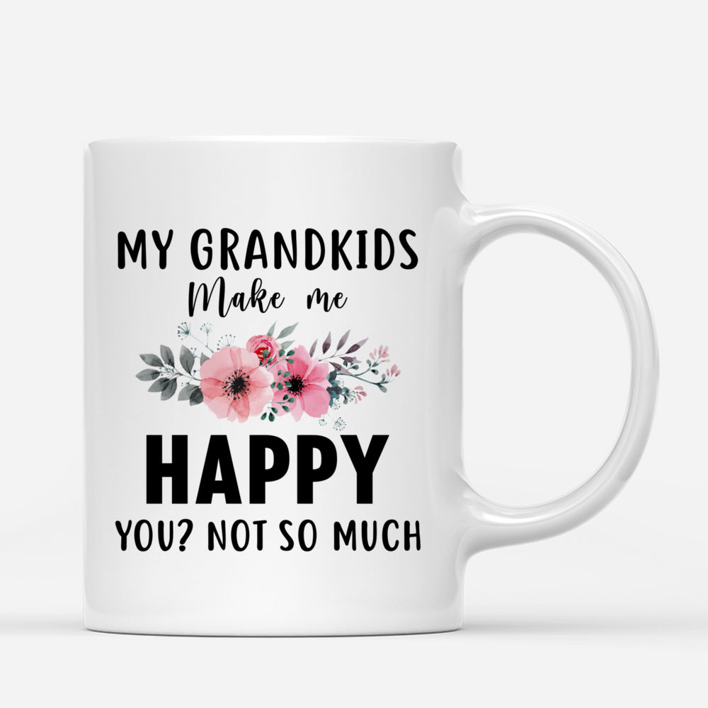 Up to 9 Kids - GrandKids Make Me Happy Mug | Personalized Mug_2
