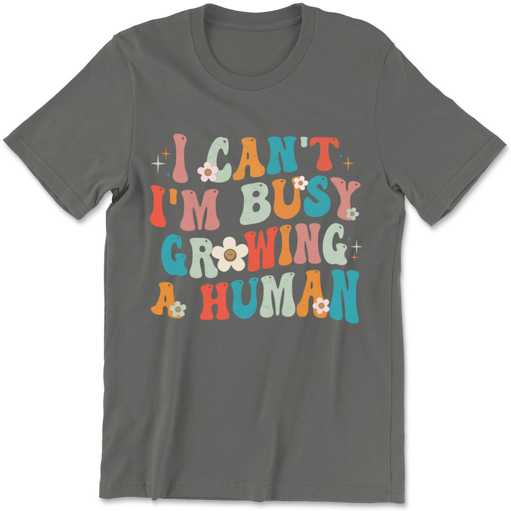  I Can't I'm Busy Growing A Human Shirt, Mom Tee, Baby