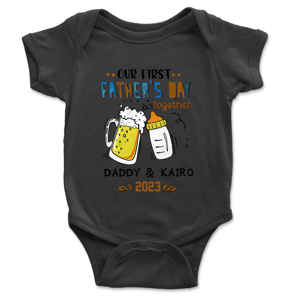 Father's Day Shirt - Personalized Happy First Father's Day Shirt, Dad and  Baby Matching Shirts, Gift For New Dad 28686