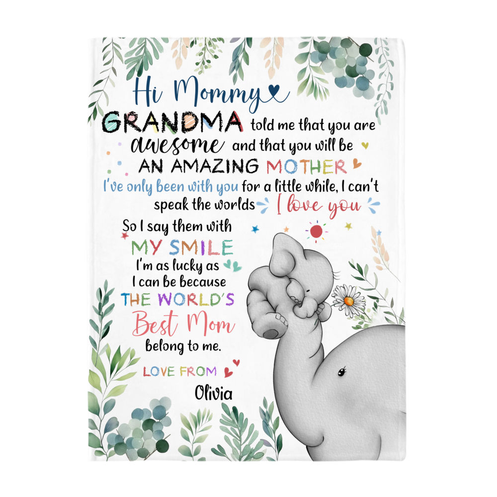 Personalized Blanket - First Mother's Day - Grandma told me personalized blanket (28711)_3