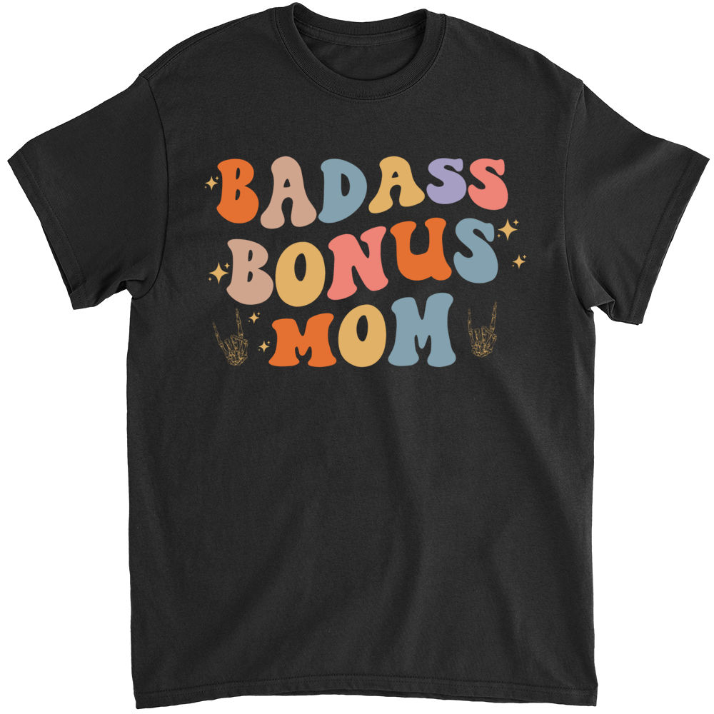 Best Bonus Mom Ever - Personalized Shirt - Mother's Day, Birthday, Christmas Gift for Mom, Bonus Mom, Stepmom Women Tee / Navy / S