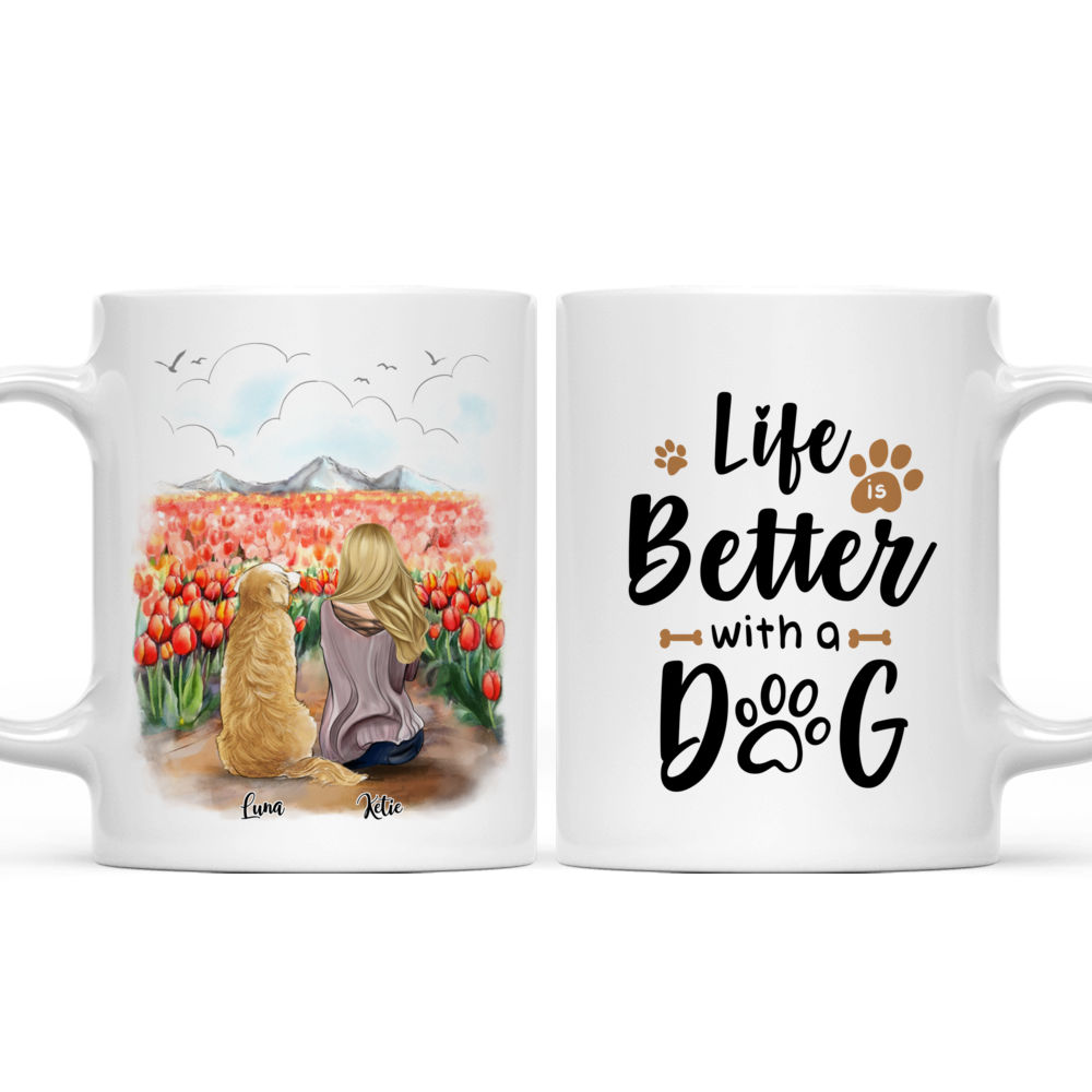 Girl and Dogs - Life Is Better With A Dog