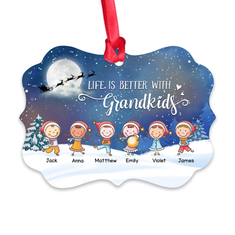 Personalized Xmas Ornament - Life is Better With Grandkids | Gossby_1