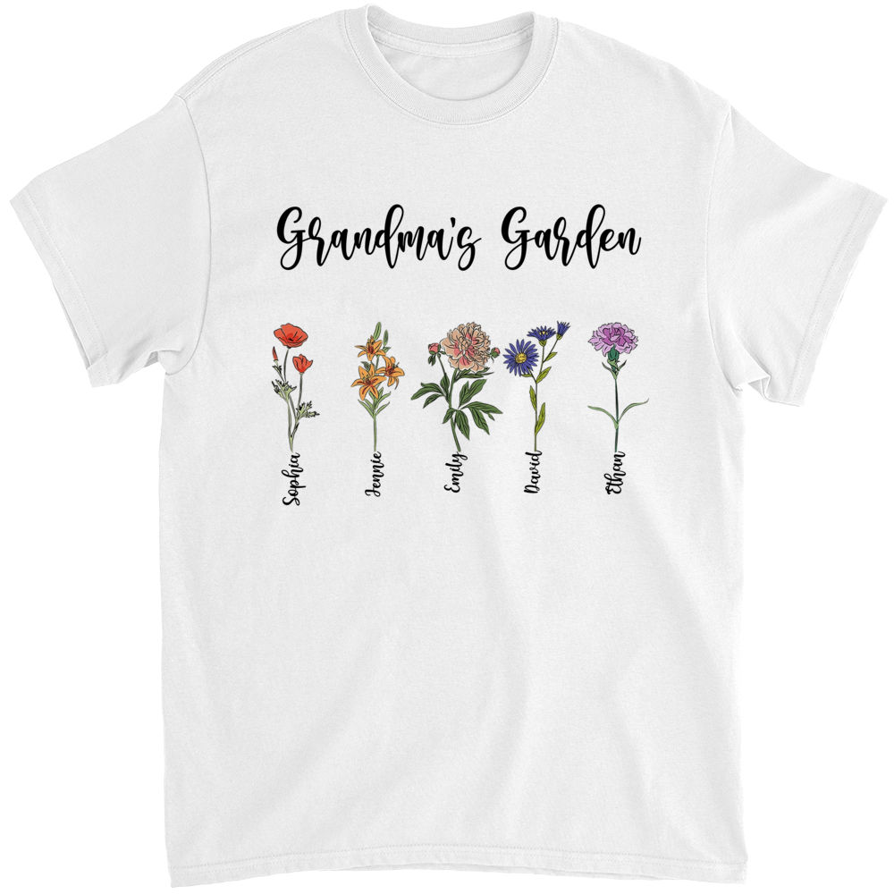 Mother's Day Shirt - Personalized Grandma Garden Shirt, Nana Garden Shirt, Mother's Day Shirt Gift, Mommy Birthday Shirt Gift, Grandma Grandkids Shirt 29026_5