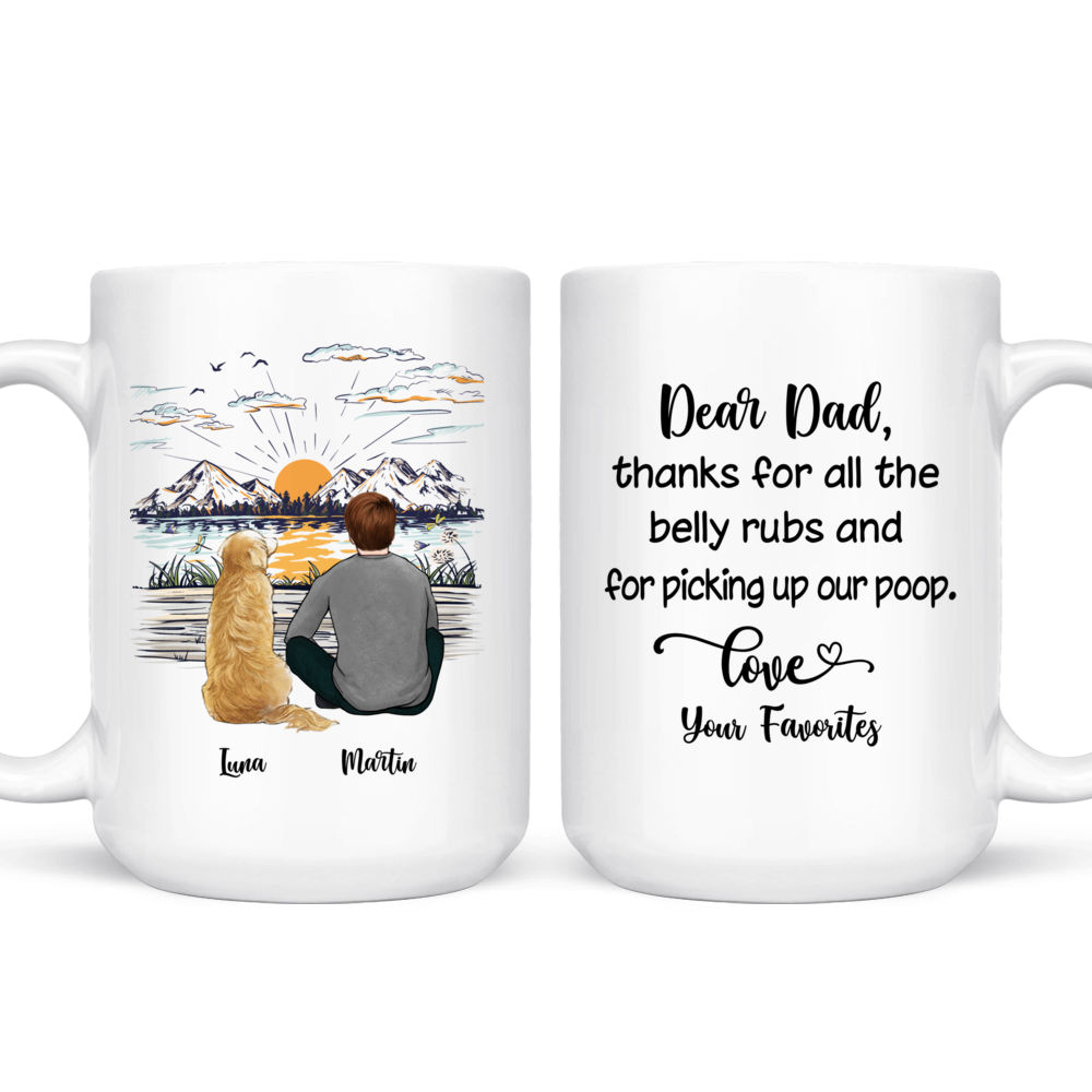 Thanks For All The Belly Rubs - Personalized Custom Glass Mug main image 1