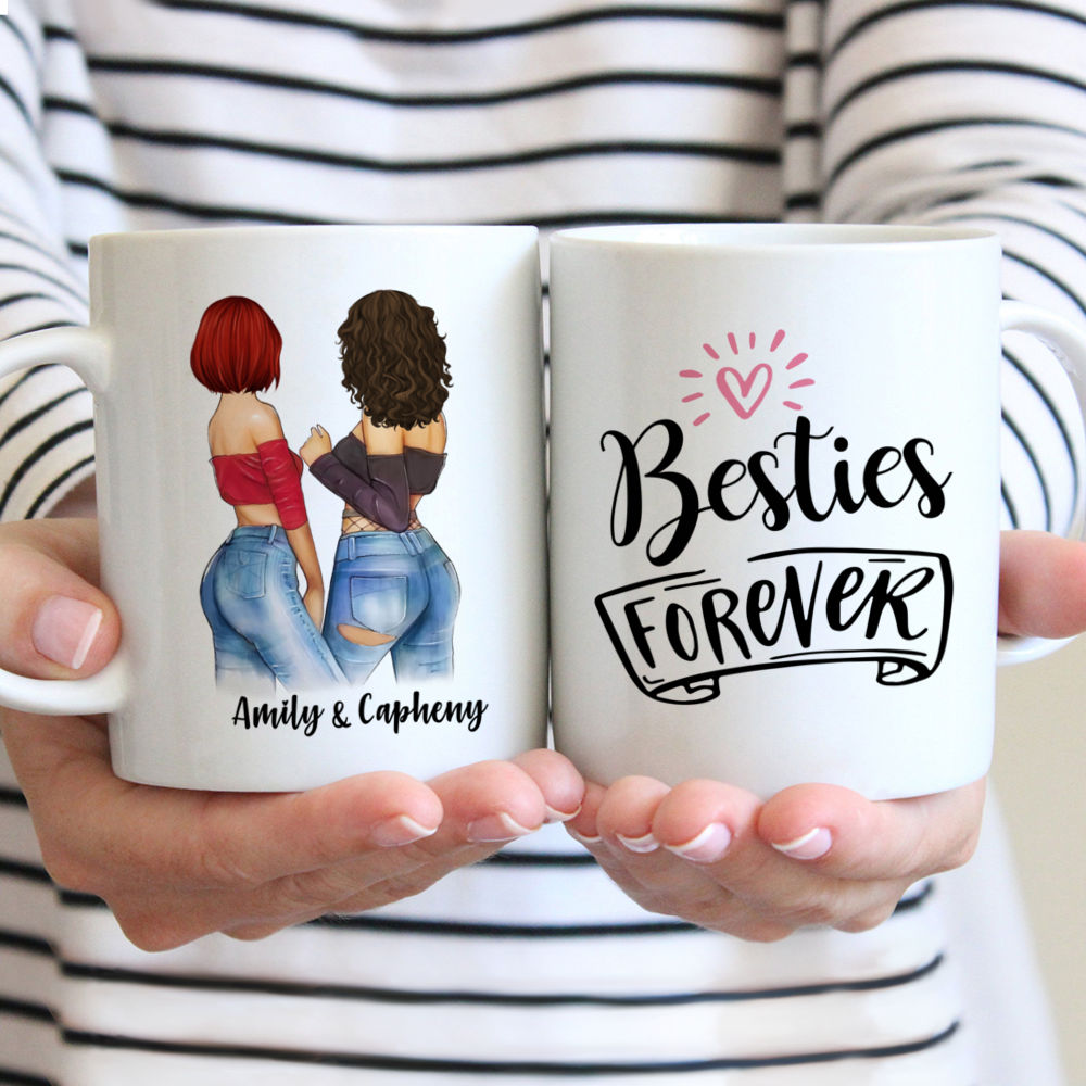 Personalized Best Friends Mug - Besties Forever Custom Coffee Cups