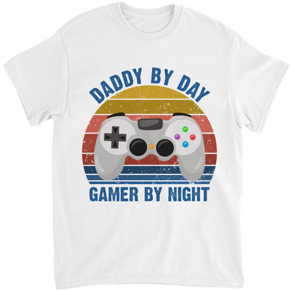 Father's Day 2024 - Happy Father's Day Gamer Dad Shirt, Funny Daddy By Day Gamer By Night Shirt, Gamer Father Shirt, Gaming Dad Shirt Gift 29271_6