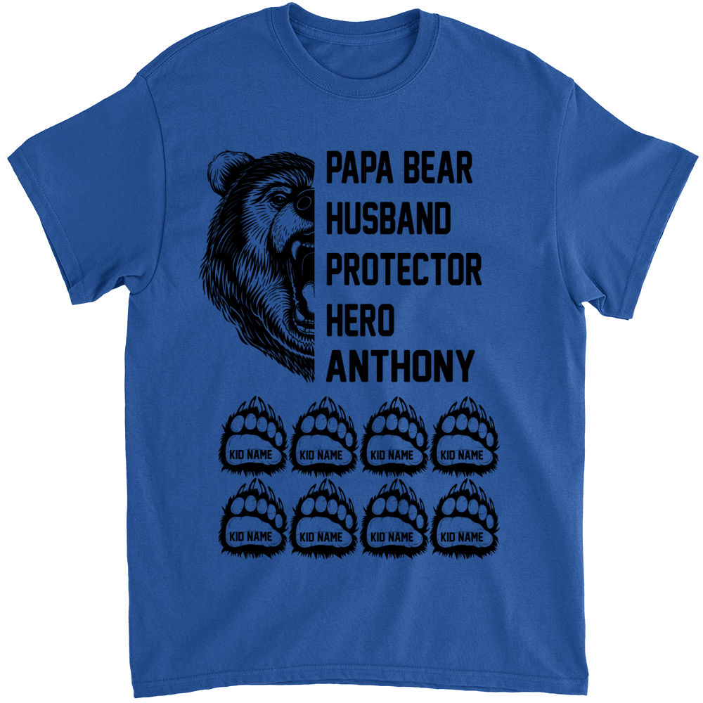 Personalized Reel Cool Grandpa Shirt, Funny Fishing Dad and Kids Name  Shirt, Fishing Gift for Mens Papa Daddy Grandpa Husband (Military Green)