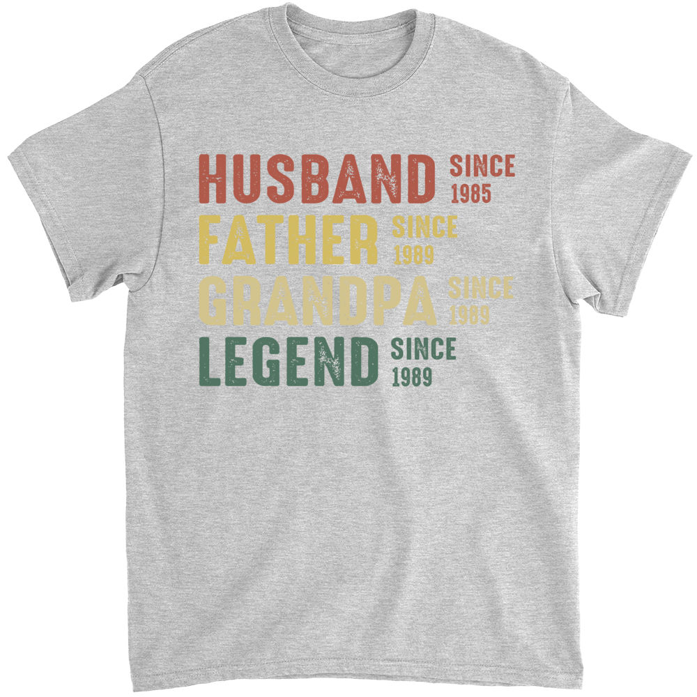 Personalized Classic Tee Black XS - Father's Day - Husband Father Grandpa Legend Since Shirt, Custom Grandpa Shirt, Gift for Dad, Men