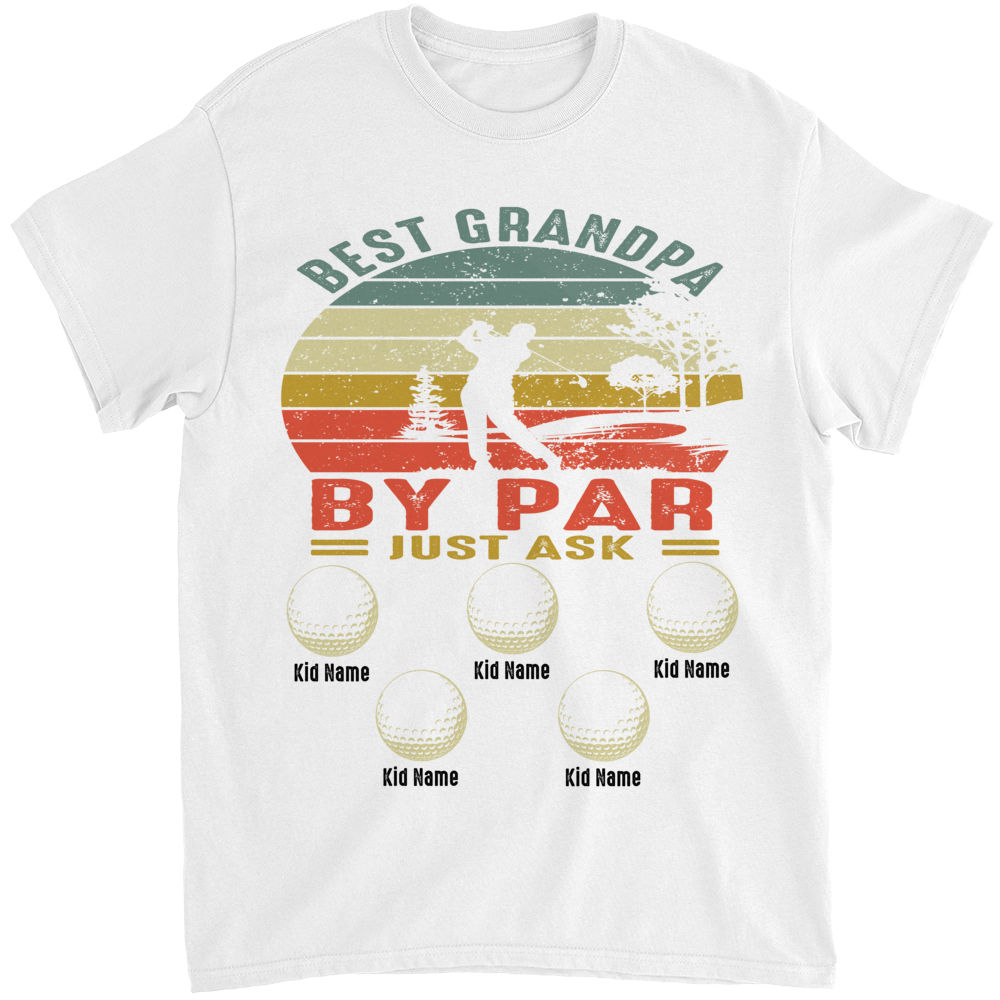 Best Grandpa By Par Golf Sign, Christmas Golf Gift For Grandpa,  Personalized Papa Golf Gift, Gift For Grandpa With Custom Kids Names - Best  Personalized Gifts For Everyone