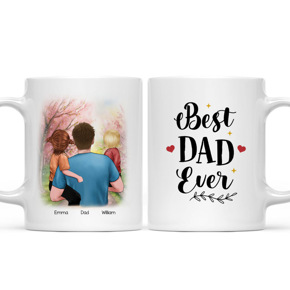 Father and Children - Best dad ever (29414) - Personalized Mug_4