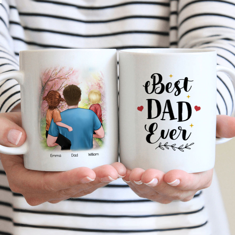 Father and Children - Best dad ever (29414) - Personalized Mug_1