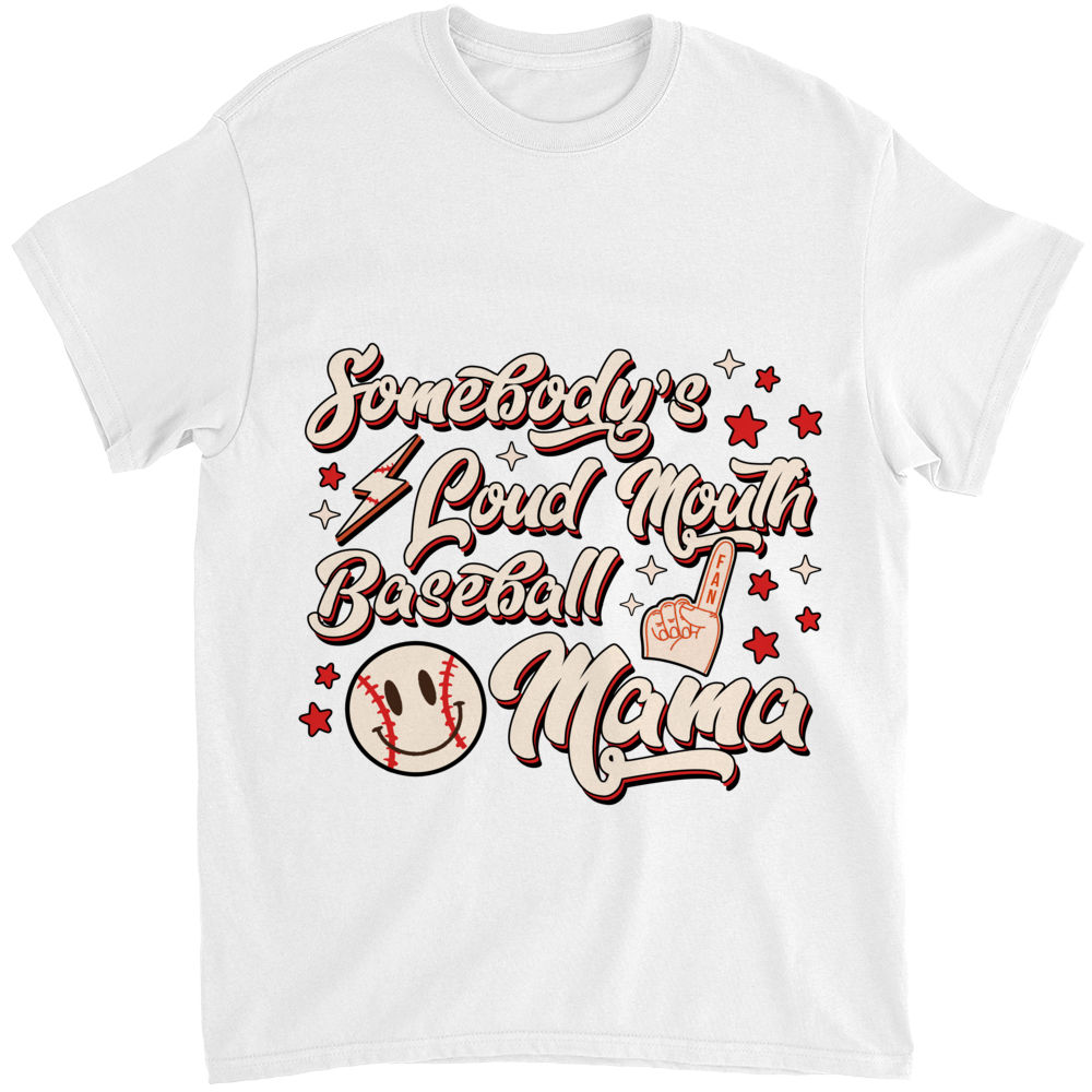 Somebody's Loud Mouth Baseball Mama Tee – Bradys Customs