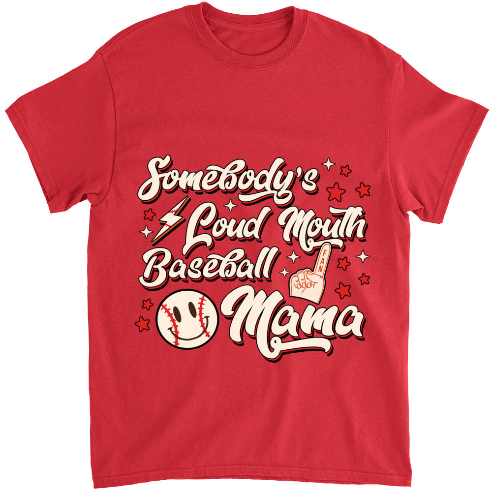 Somebody's Loud Mouth Baseball Mom Bleached T Shirt –  thetreasurechestgiftsanddecor