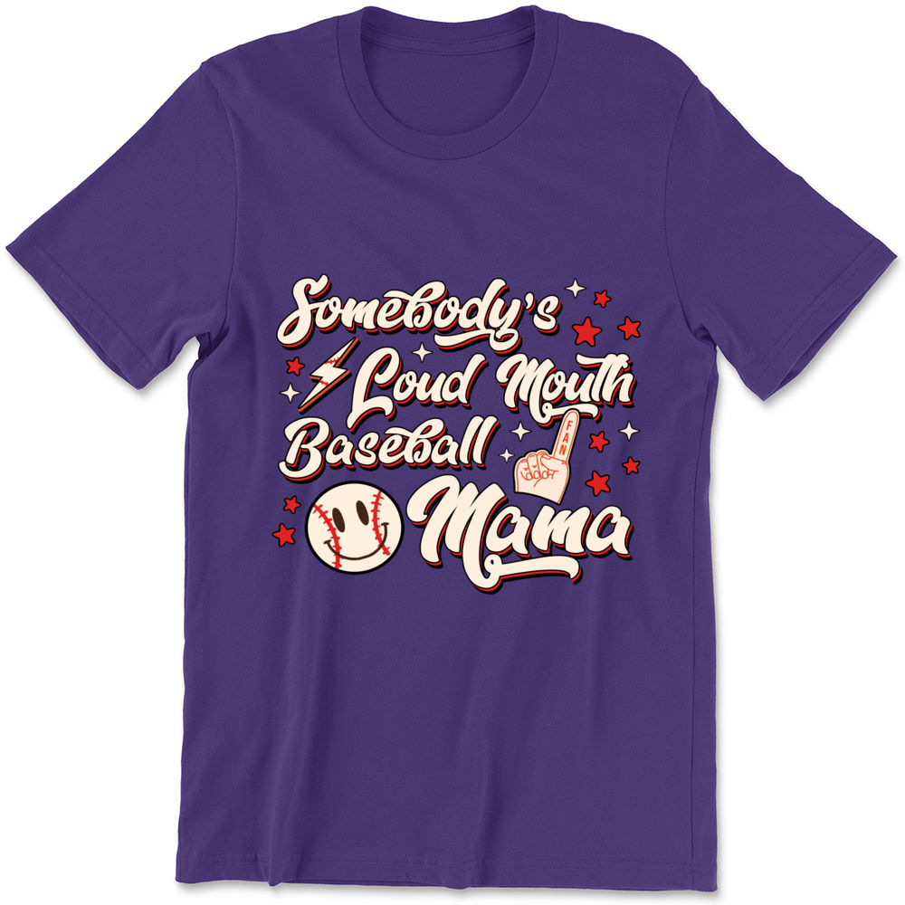 Somebody's Loud Mouth Baseball Mama Tee – Bradys Customs