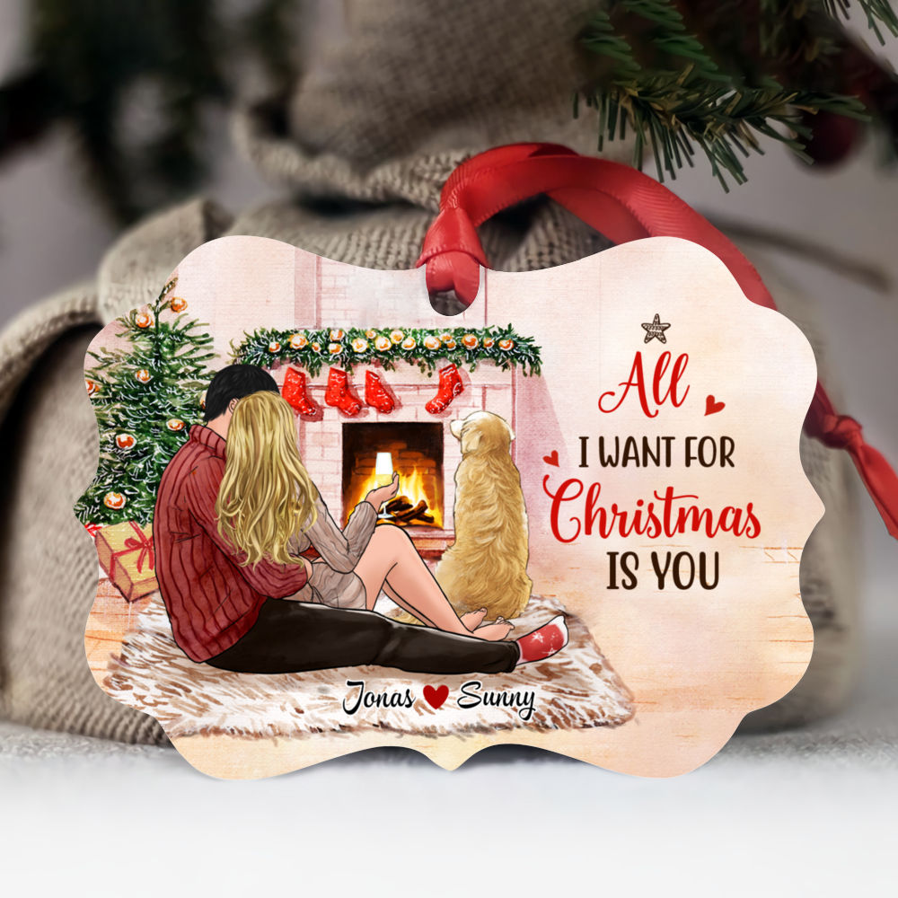 Gifts For Couples - Christmas Gifts - All I want for Christmas is you (Custom Ornament -Christmas Gifts For Women, Men) - Personalized Ornament