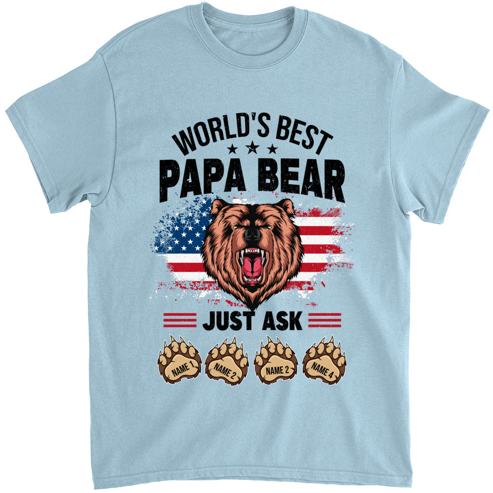 Men's Papa Bear Shirt, Gift for dad, Father gifts, Father Gift Ideas