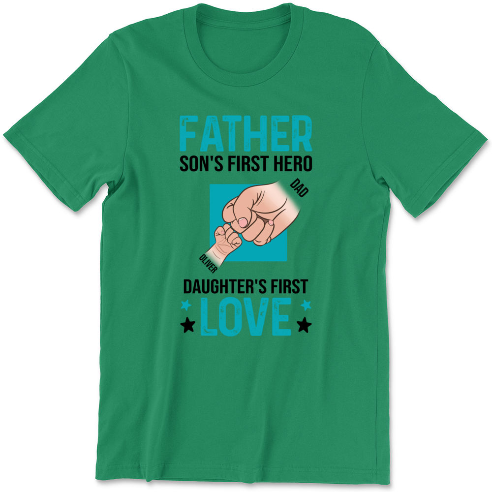 A son's first hero a daughter's first love dad dallas cowboys happy  father's day shirt - Guineashirt Premium ™ LLC