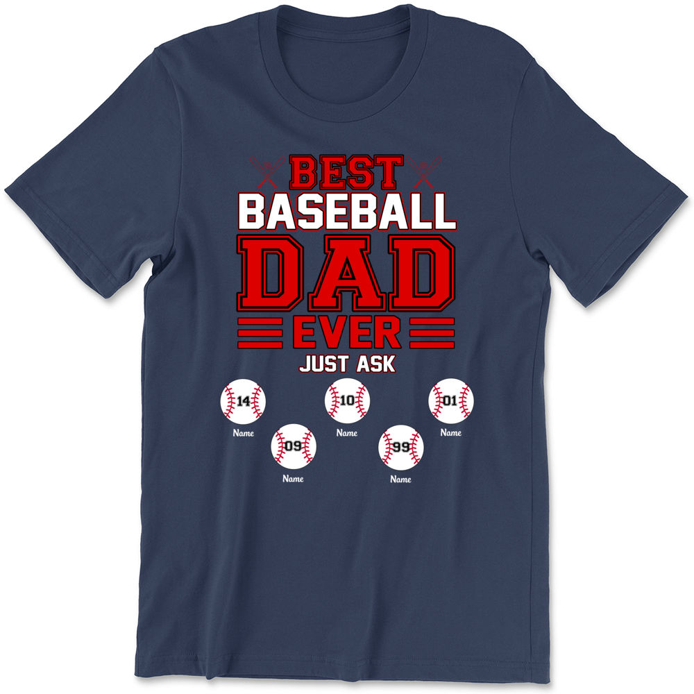 He's Got It All From His Dad Funny Baseball Dad Shirts - The Best Shirts  For Dads In 2023 - Cool T-shirts