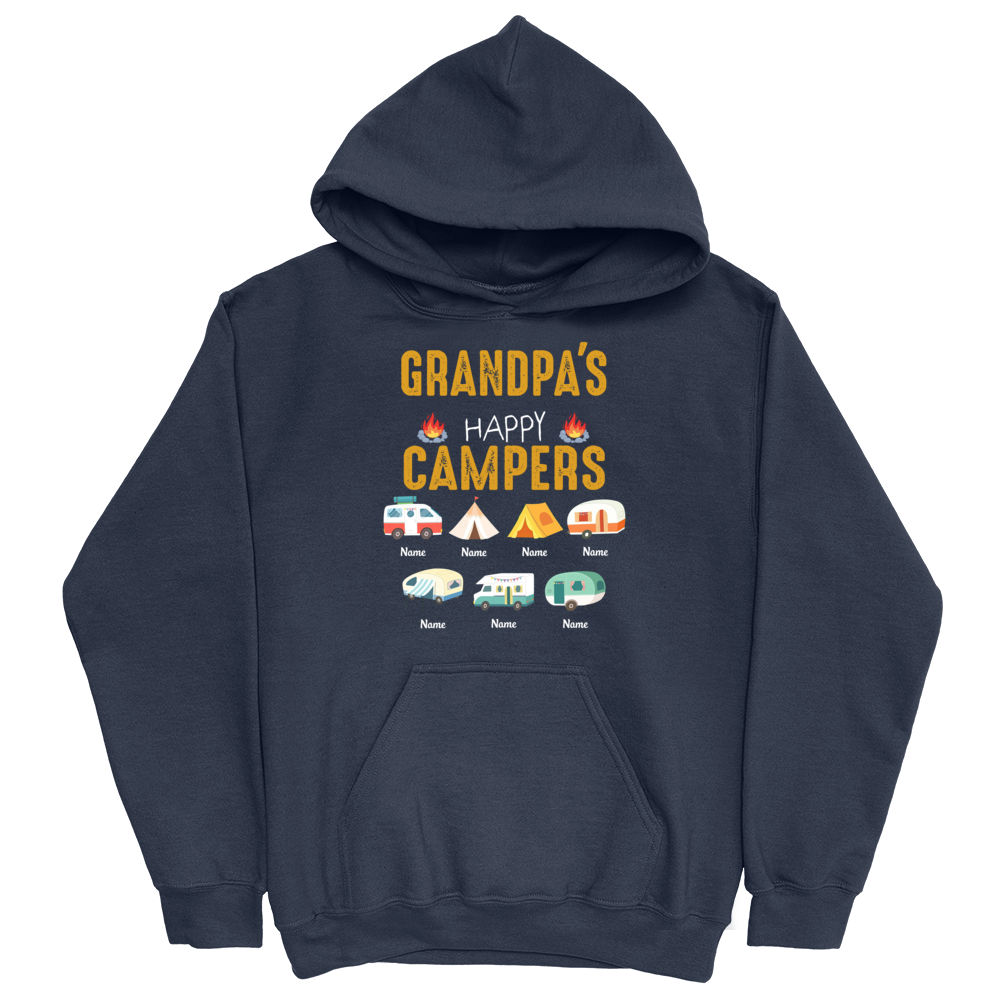 Camping Papa Gift for Him Father's Day Crewneck Sweatshirt - TeeHex