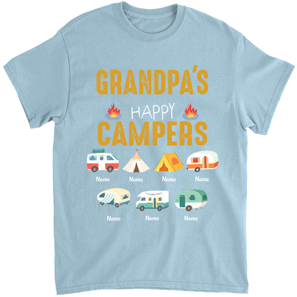 Camping Papa Gift for Him Father's Day Crewneck Sweatshirt - TeeHex