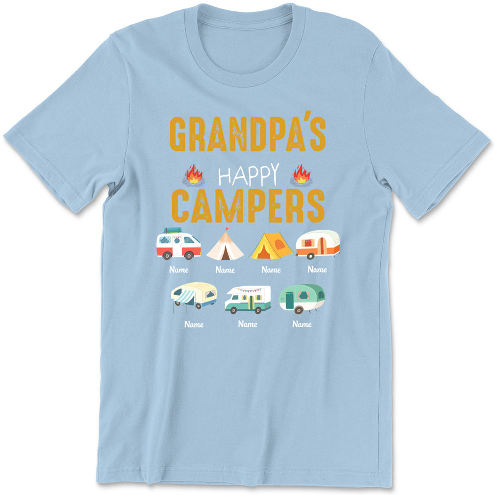 Camping Papa Gift for Him Father's Day Kids T-Shirt - TeeHex