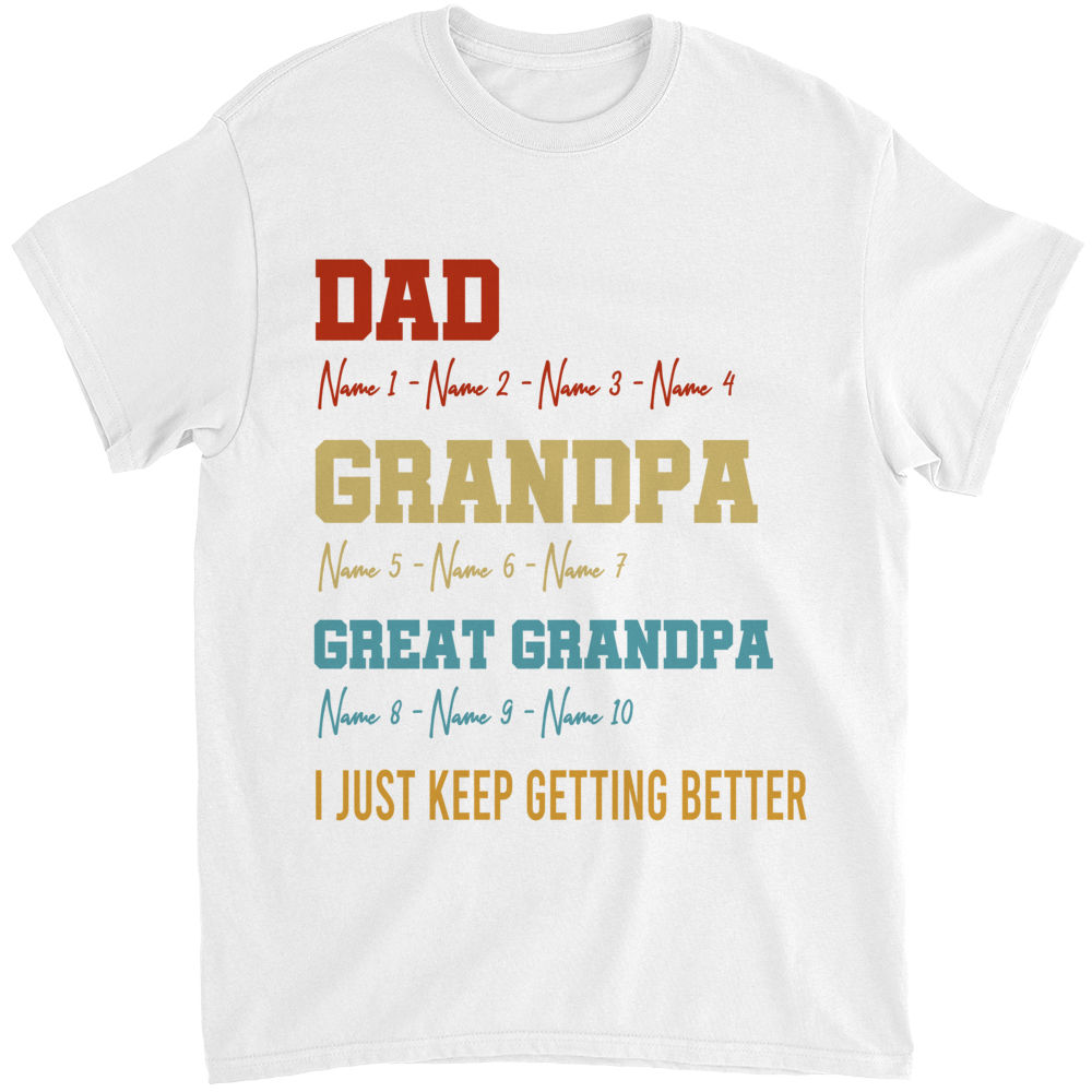 Grandpa Gifts Shirt From Grandkids Dad Grandpa Great Grandpa Shirt